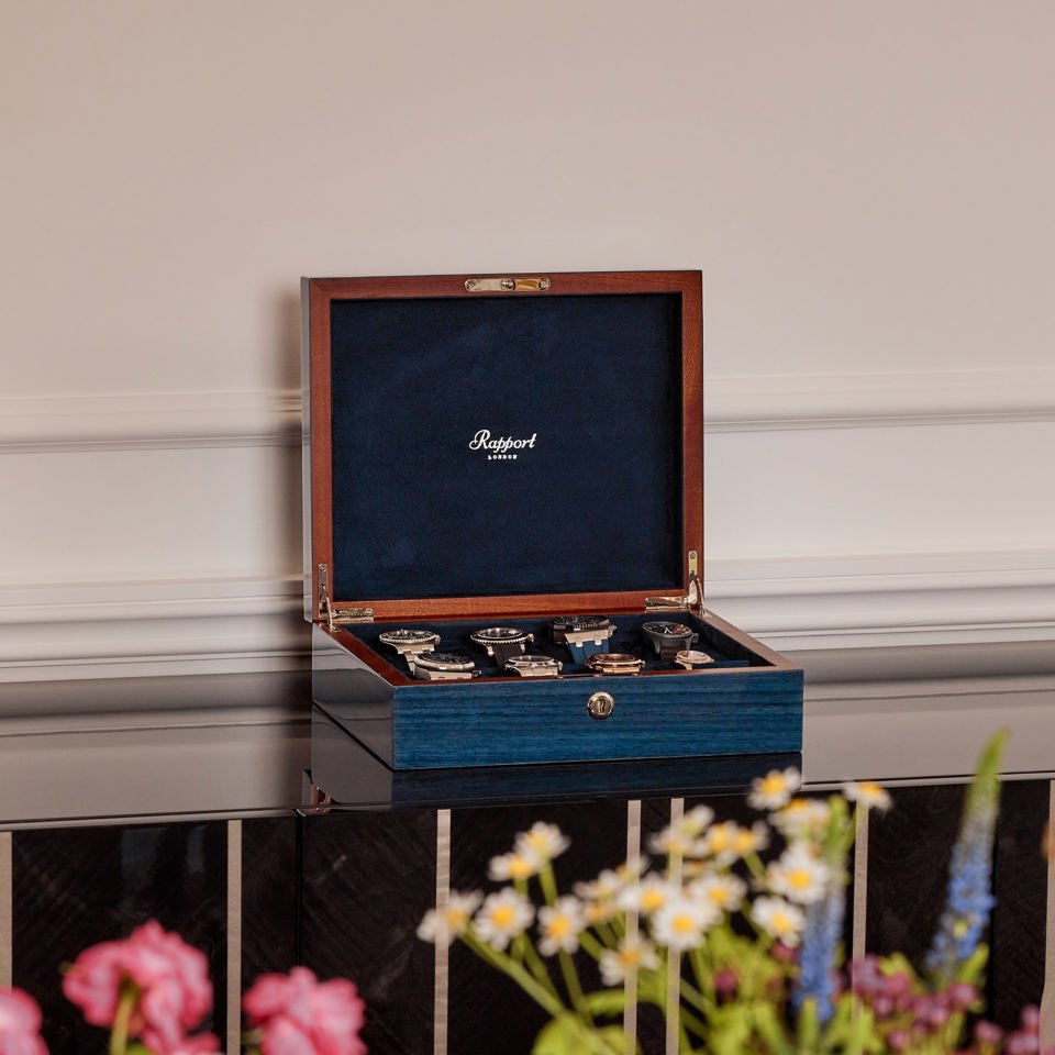 Heritage Chroma Eight Watch Box - Blue L403