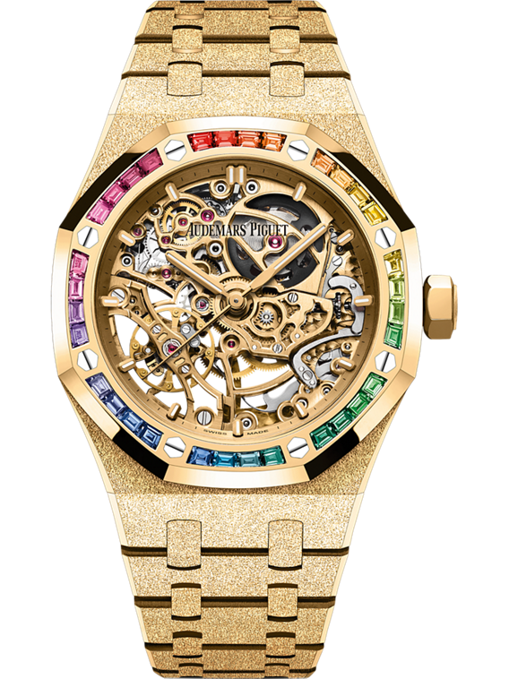 Audemars Piguet Royal OakFrosted Gold Double Balance Wheel Openworked 15468BA.YG.1259BA.01-B