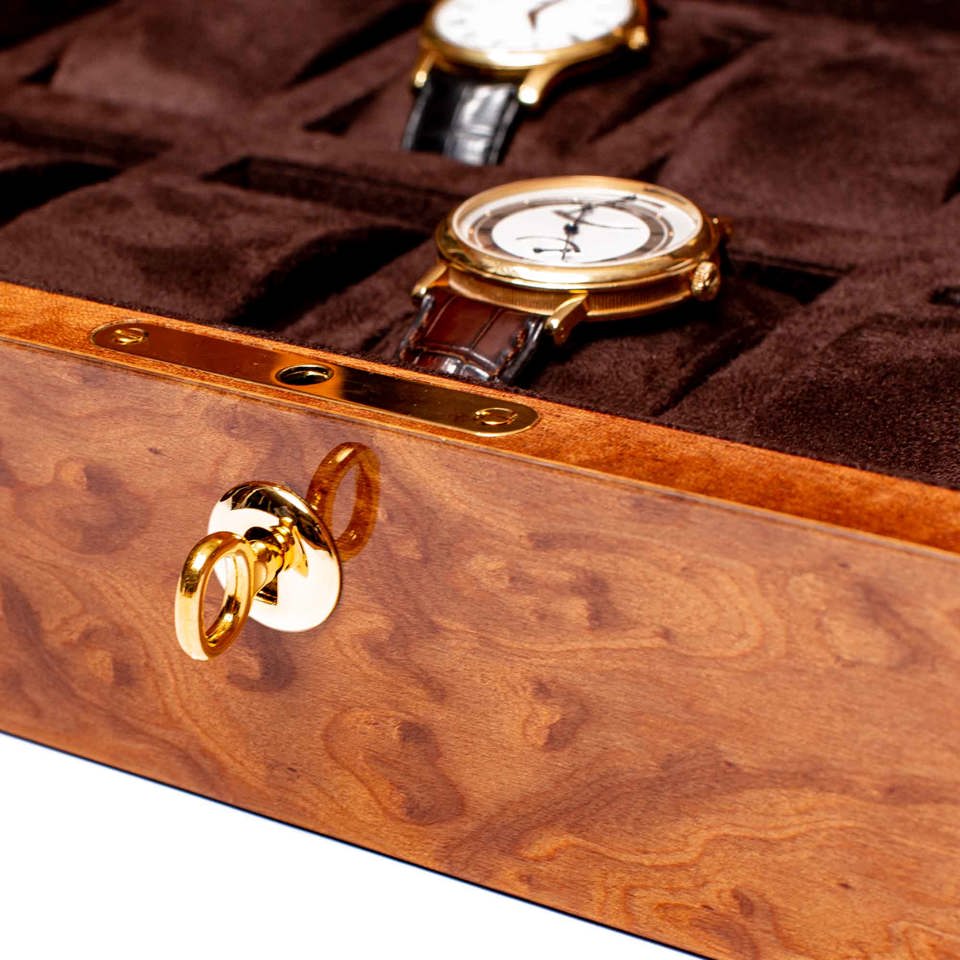 Heritage Ten Watch Box - Burr Walnut L275