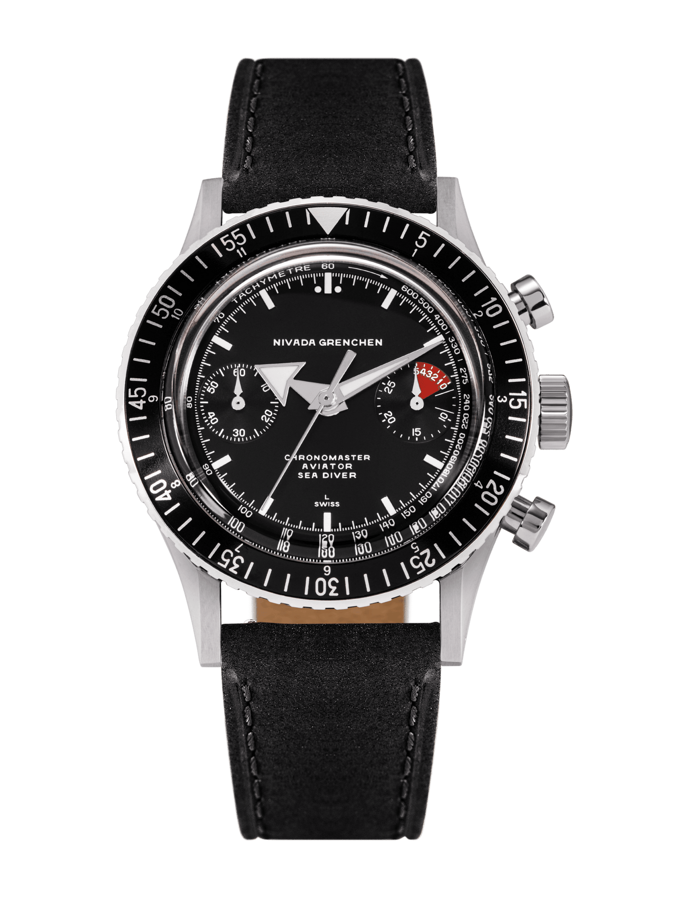 Nivada White Broad Arrow Inter.Bezel - Manual 86007WM03LC