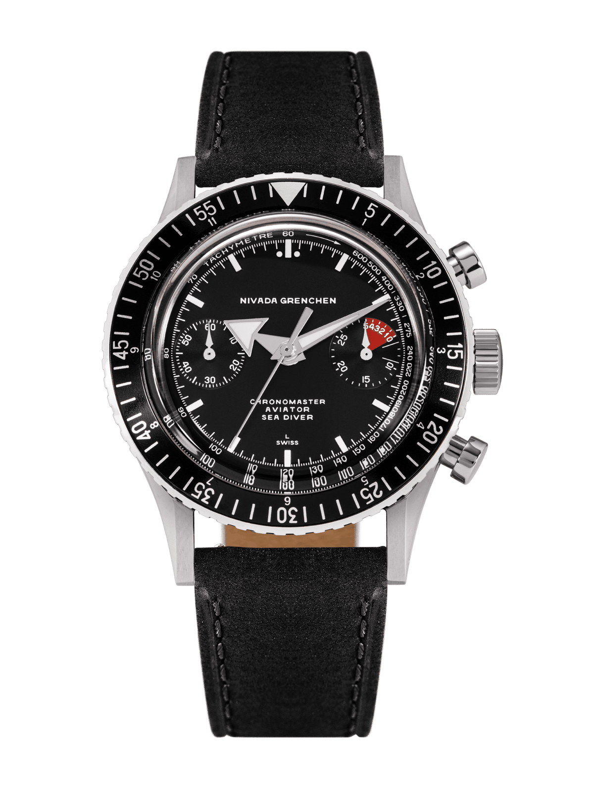Nivada White Broad Arrow Inter.Bezel - Manual 86007WM03LC