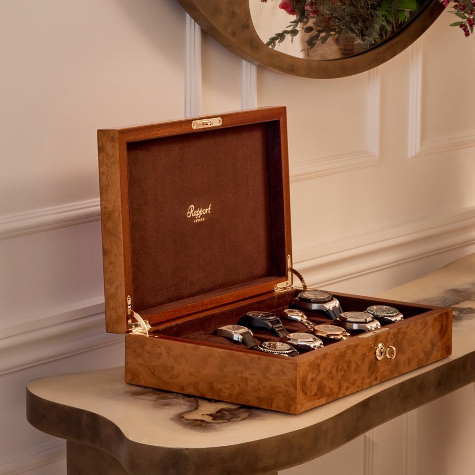 Heritage Ten Watch Box - Burr Walnut L275