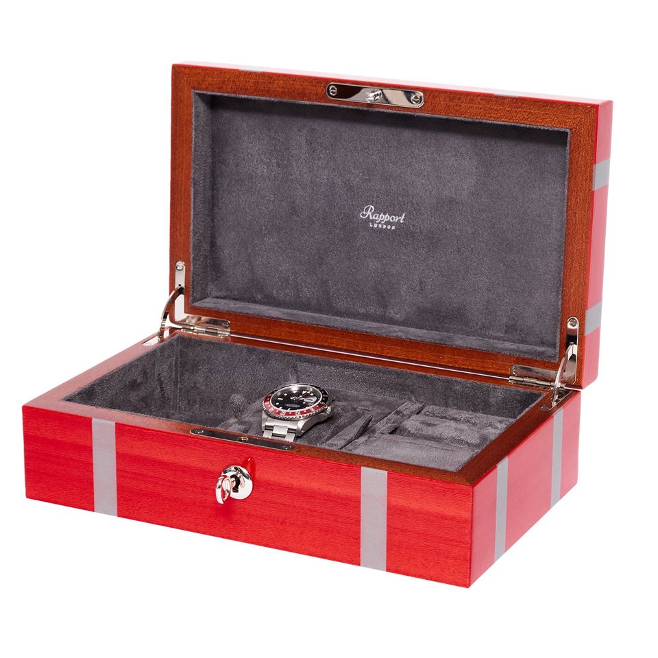 Carnaby Watch and Jewellery Box - Red J167